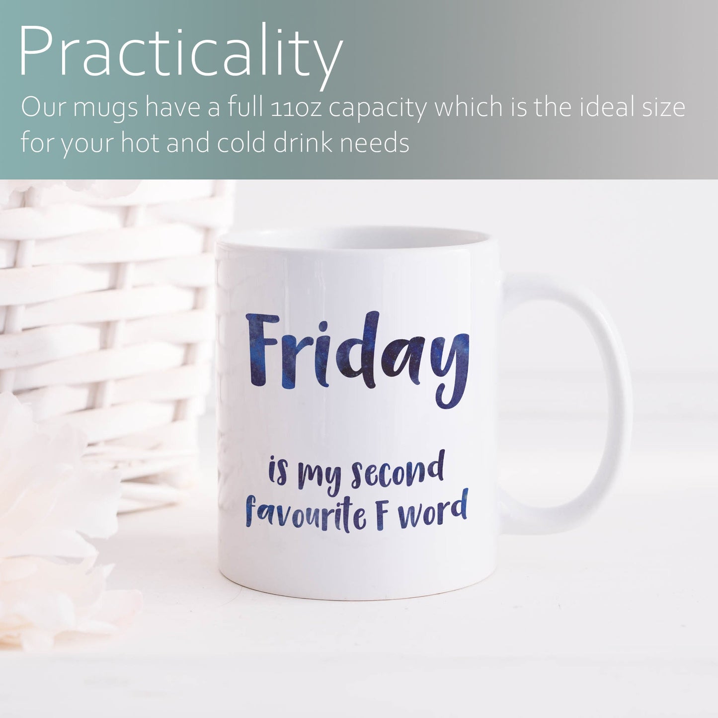 Friday is my second favourite F word | Ceramic mug-Ceramic mug-Adnil Creations