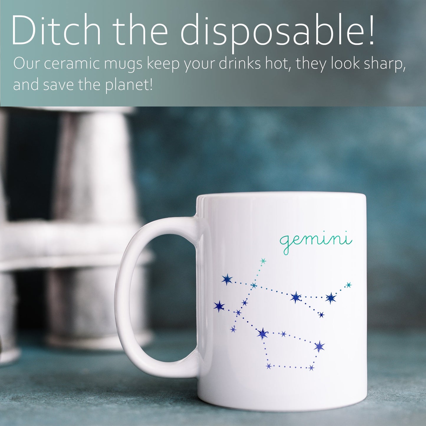 Gemini constellation | Ceramic mug-Ceramic mug-Adnil Creations