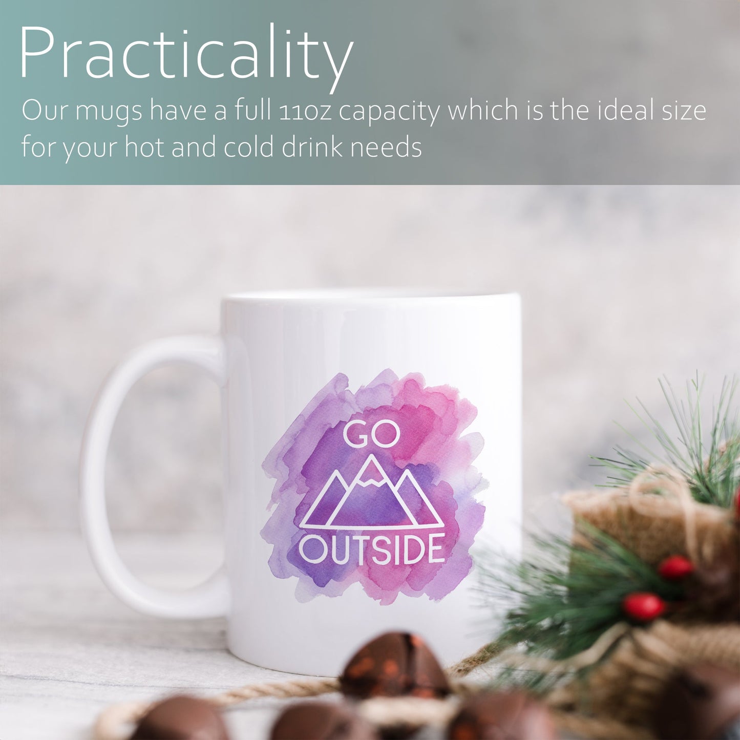 Go outside | Ceramic mug-Ceramic mug-Adnil Creations