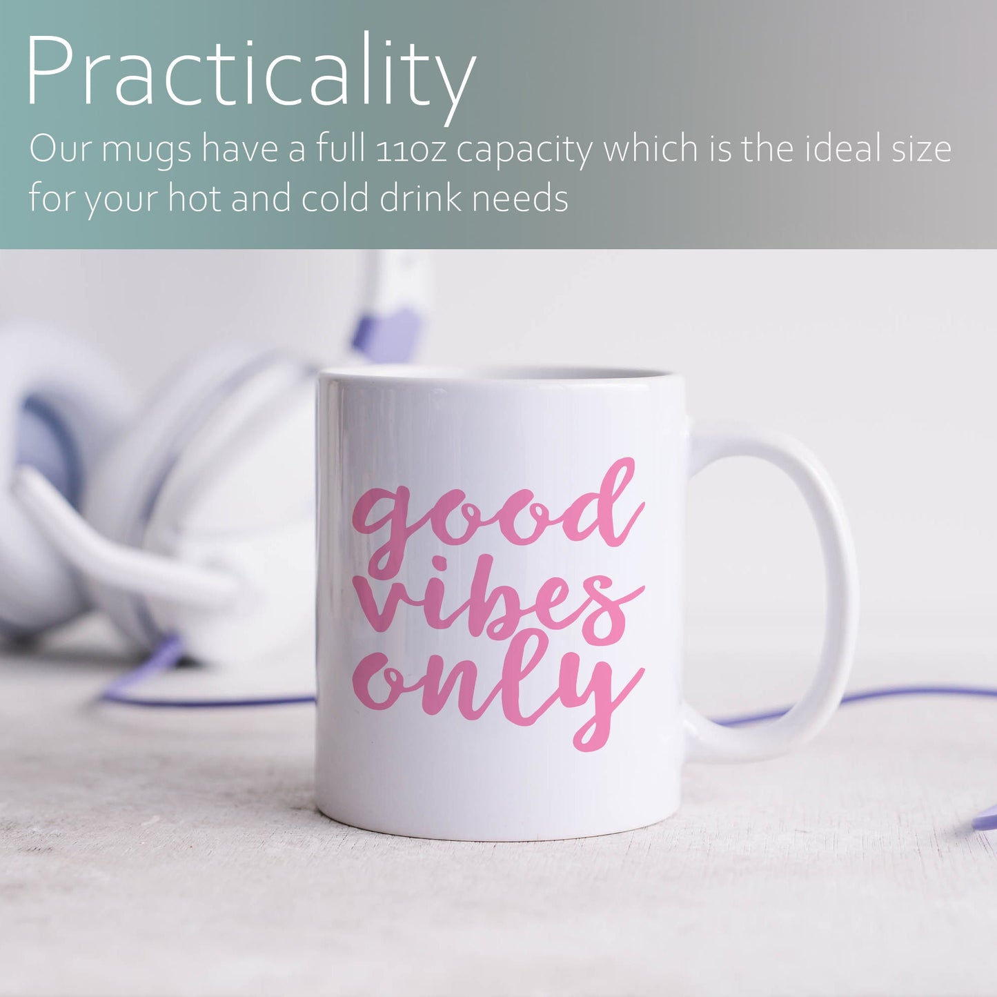 Good vibes only | Ceramic mug-Ceramic mug-Adnil Creations