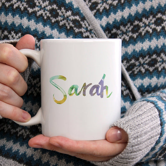 Green to purple personalised name | Ceramic mug-Ceramic mug-Adnil Creations