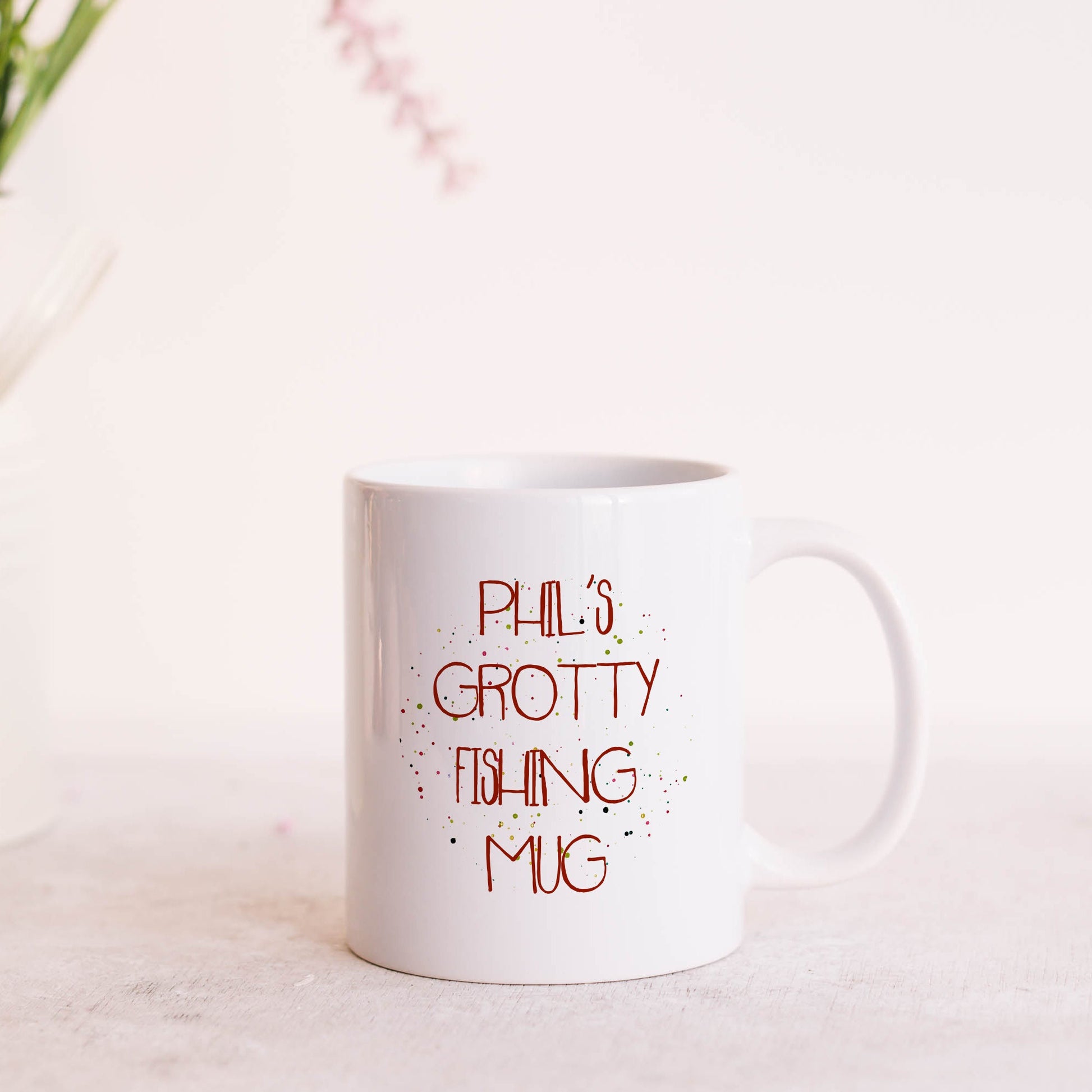 Grotty fishing mug personalised any name | Ceramic mug-Ceramic mug-Adnil Creations