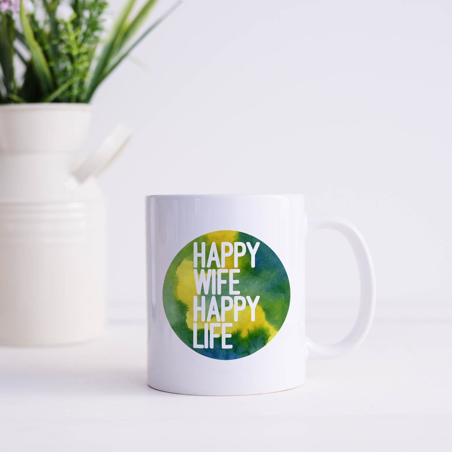 Happy wife, happy life | Ceramic mug-Ceramic mug-Adnil Creations