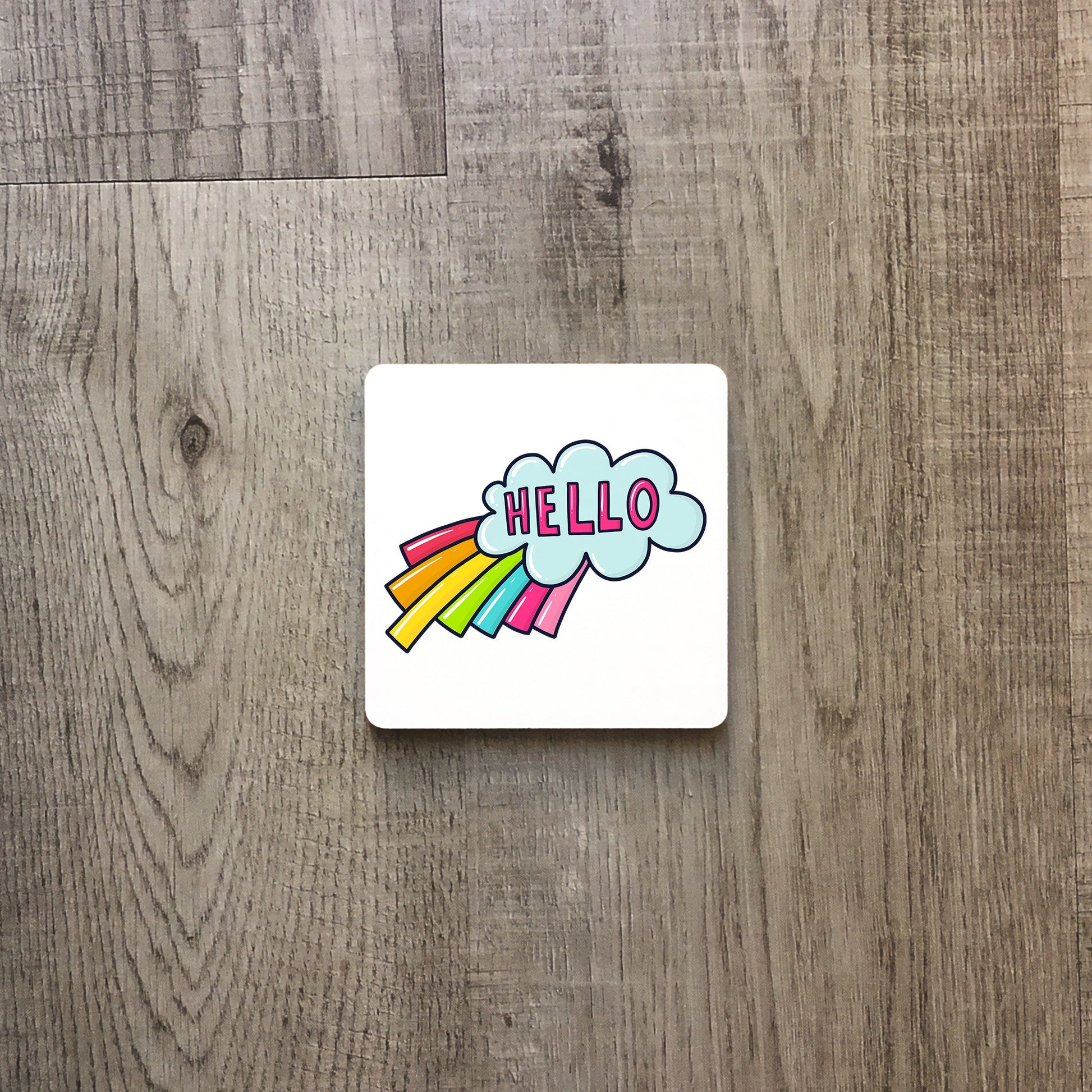 Hello rainbow speech bubble | Ceramic mug-Ceramic mug-Adnil Creations