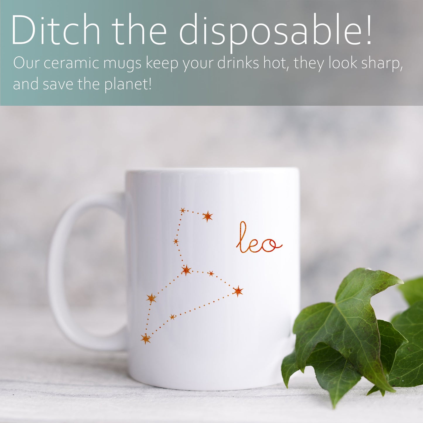 Leo constellation | Ceramic mug-Ceramic mug-Adnil Creations