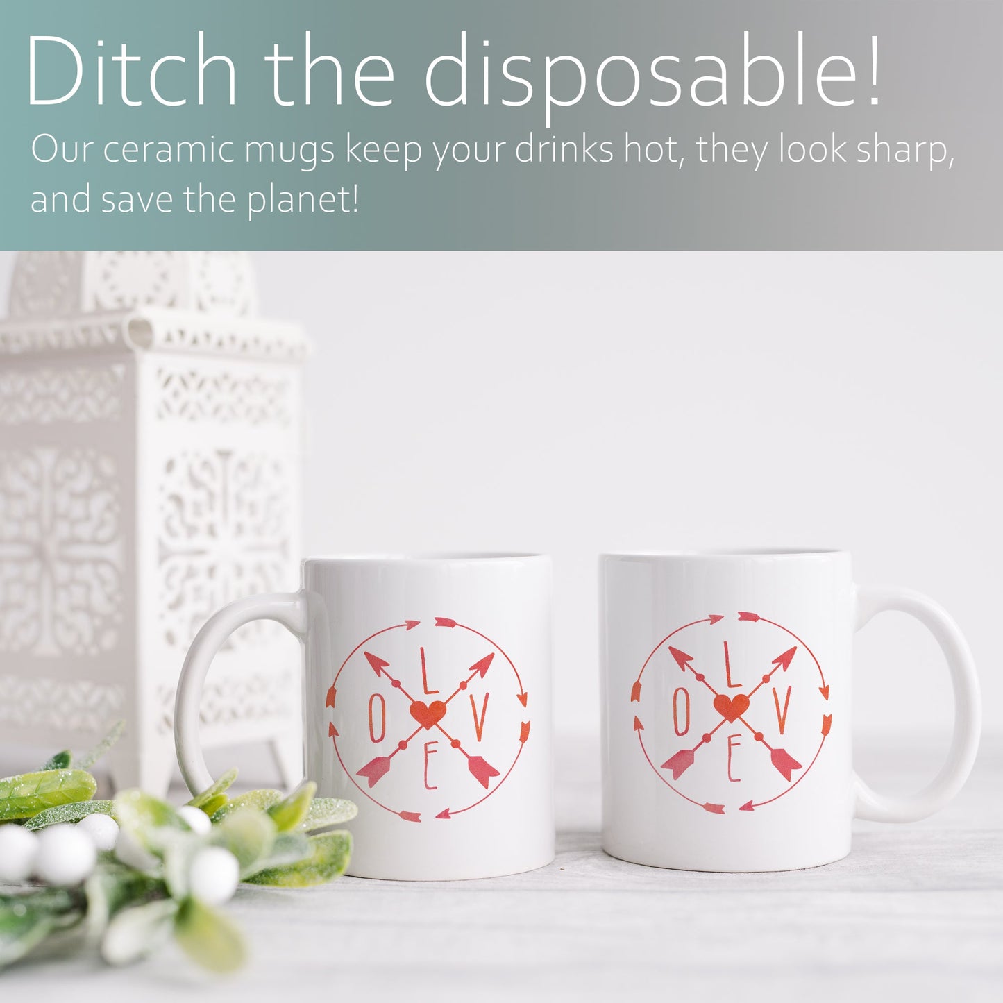 Love compass | Ceramic mug-Ceramic mug-Adnil Creations