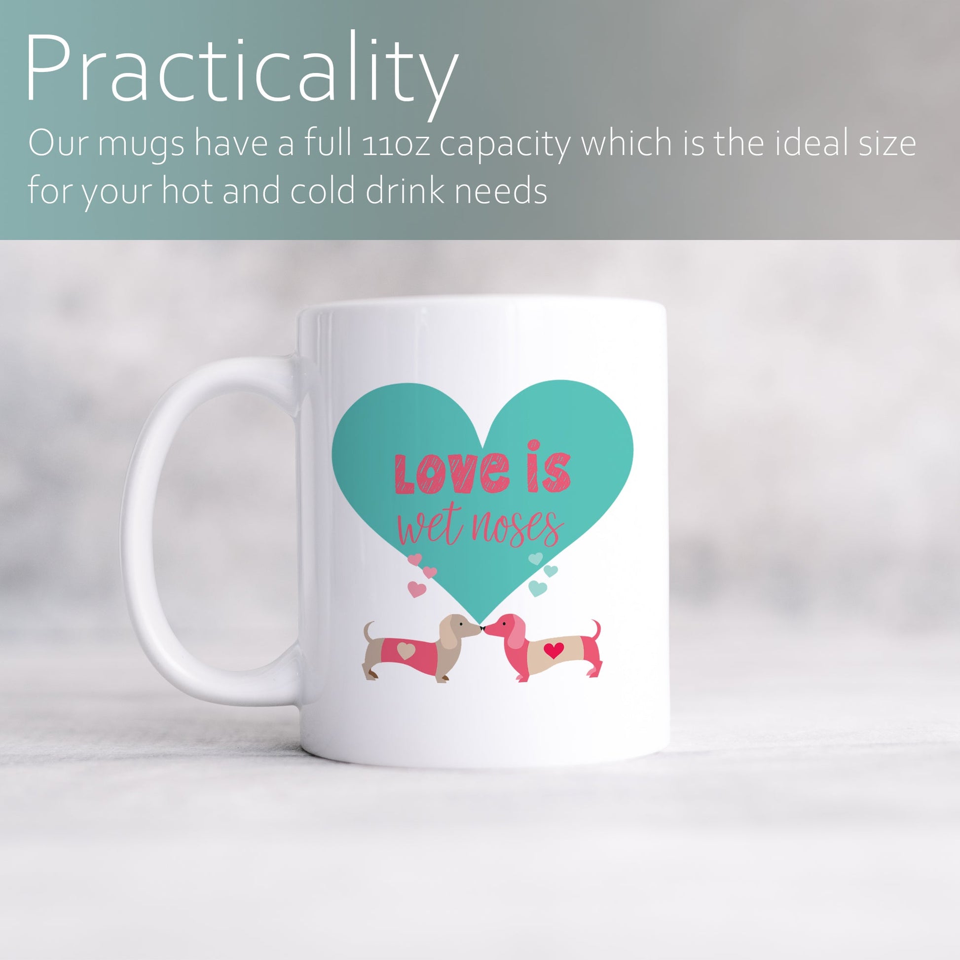 Love is wet noses | Ceramic mug-Ceramic mug-Adnil Creations