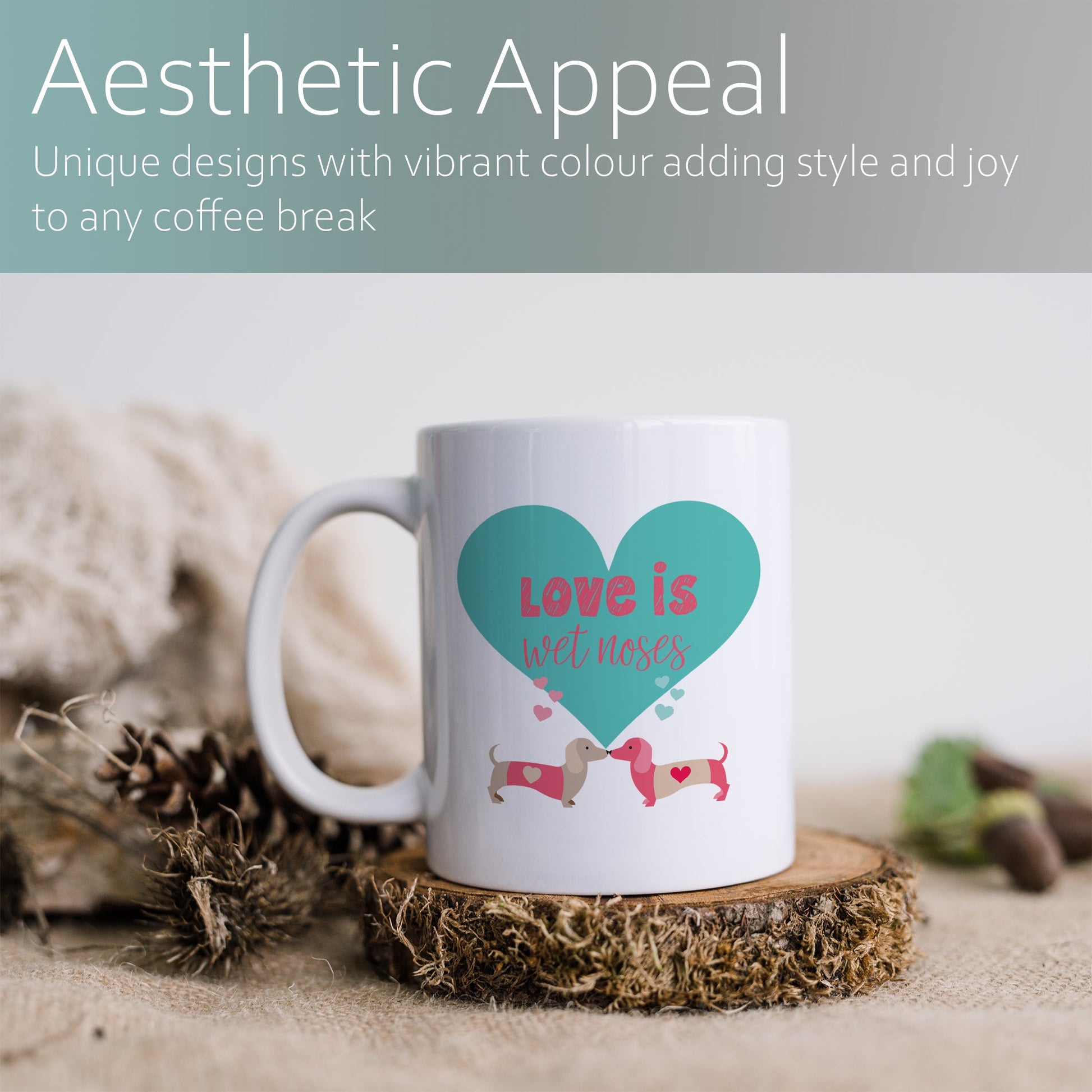 Love is wet noses | Ceramic mug-Ceramic mug-Adnil Creations