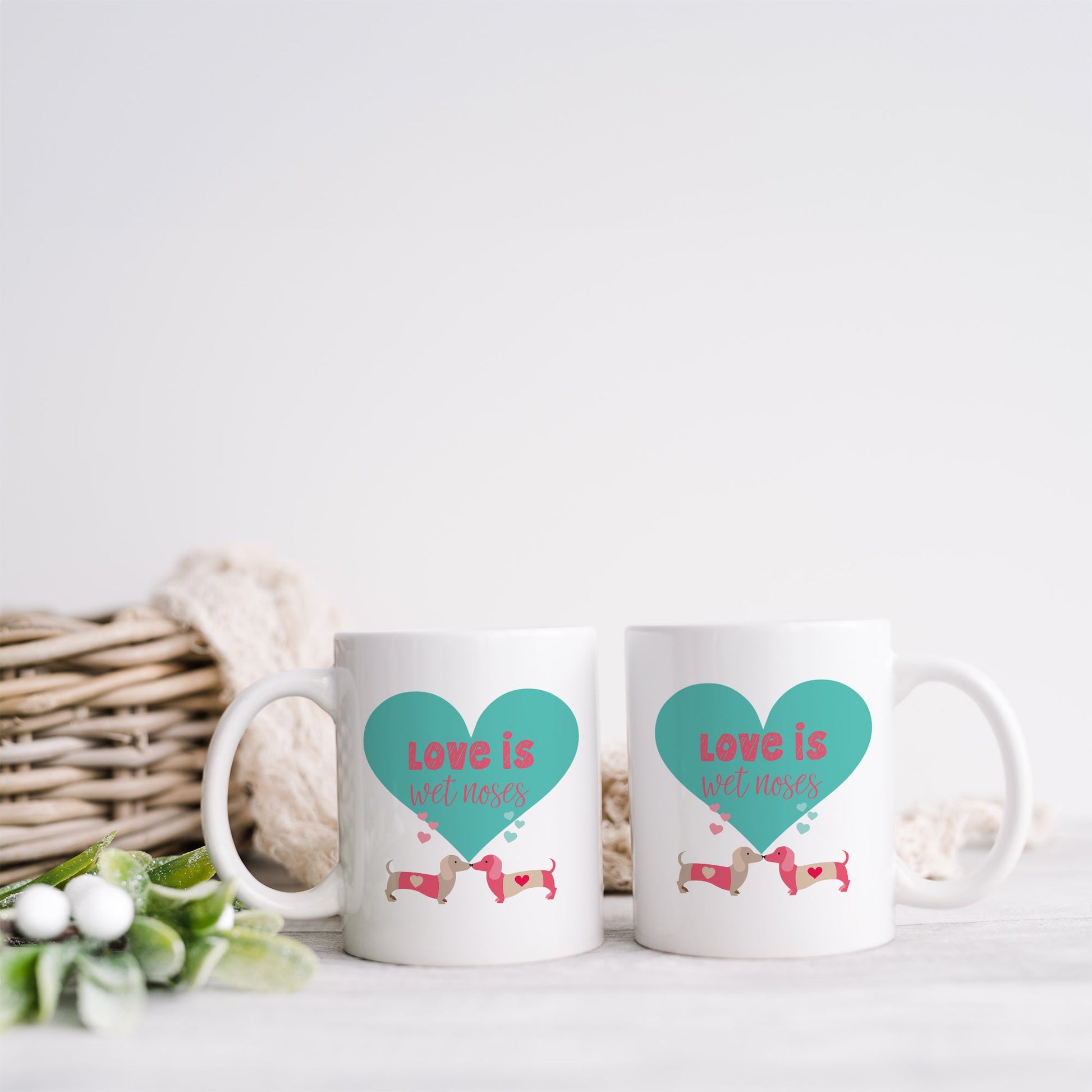 Love is wet noses | Ceramic mug-Ceramic mug-Adnil Creations