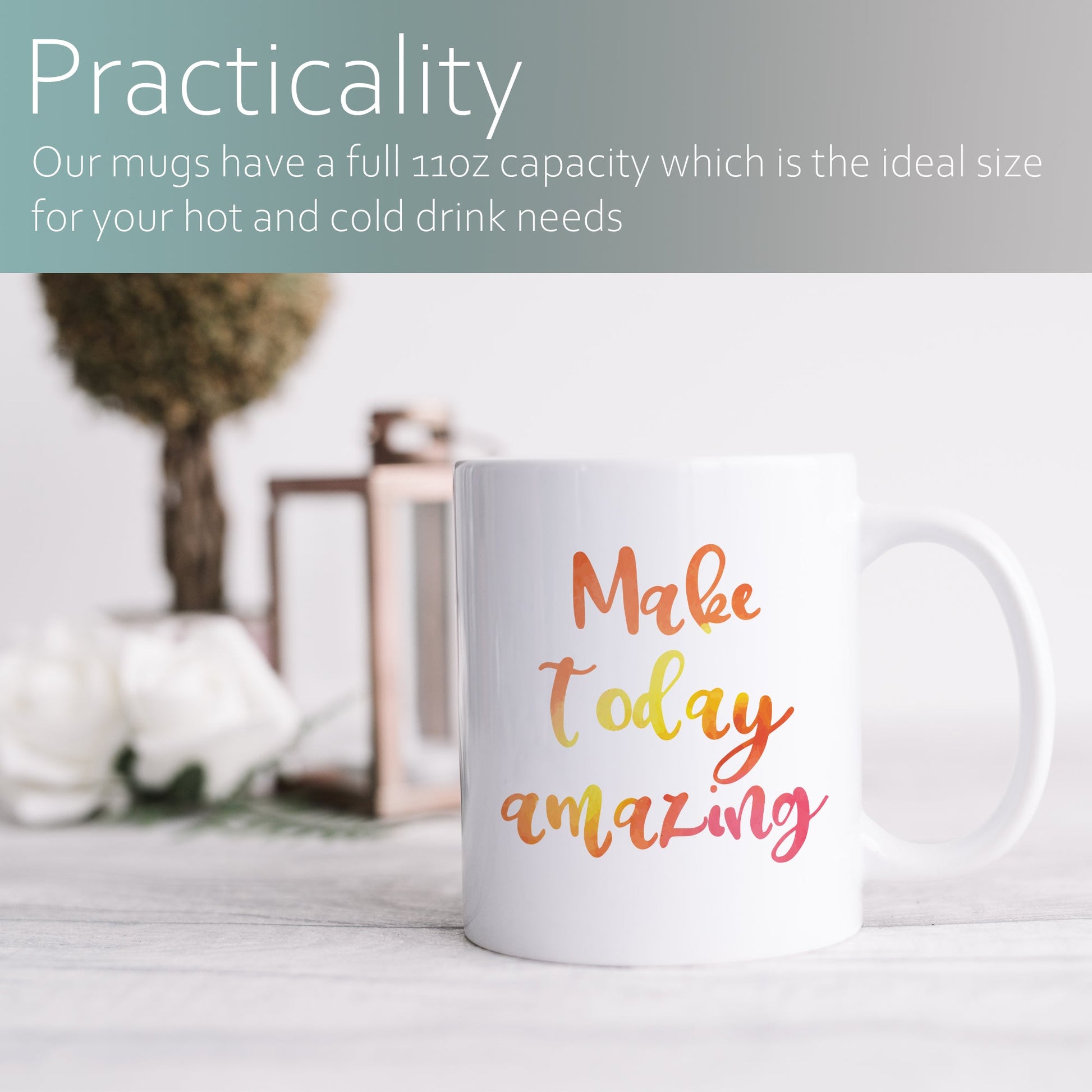 Make today amazing | Ceramic mug-Ceramic mug-Adnil Creations