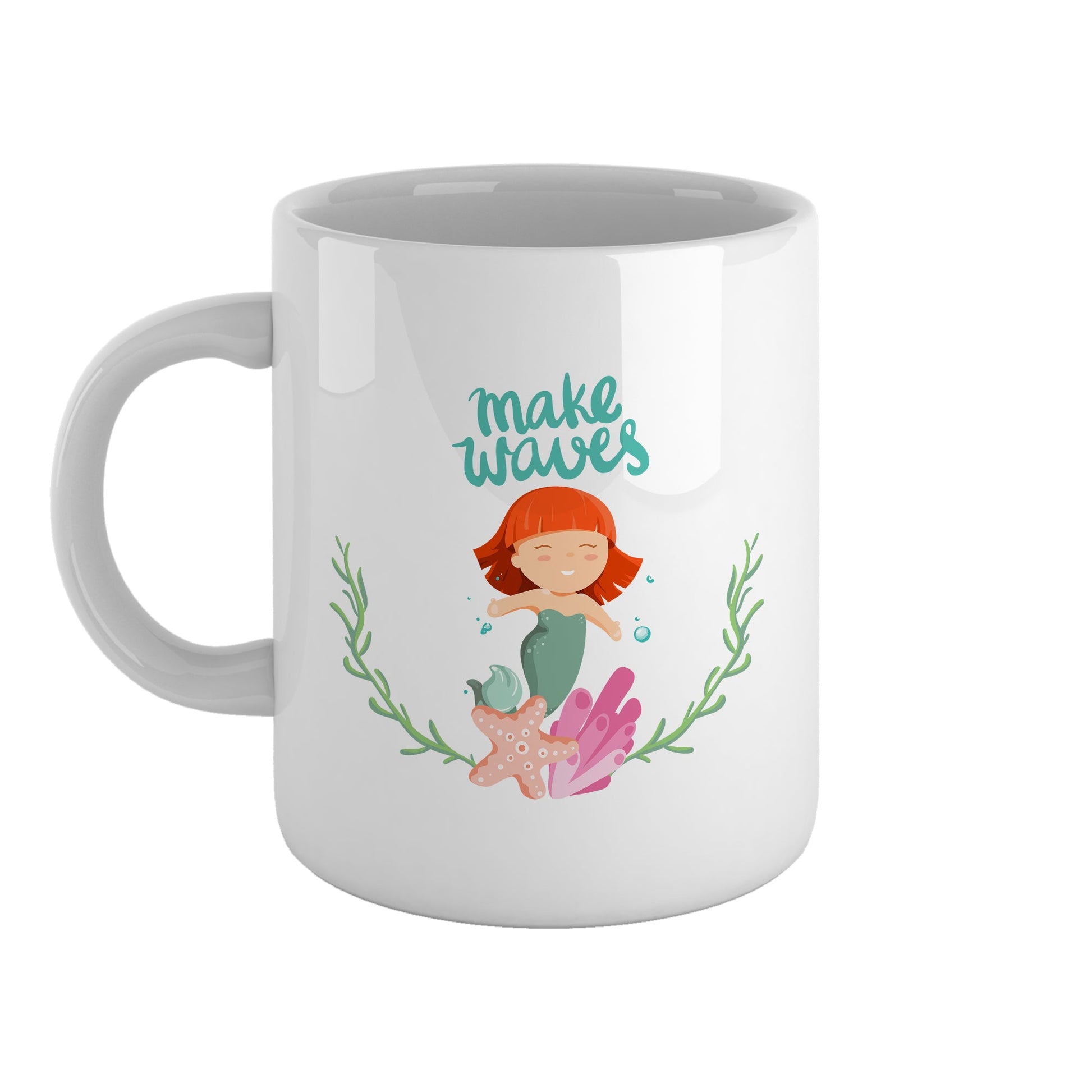 Make waves mermaid | Ceramic mug-Ceramic mug-Adnil Creations