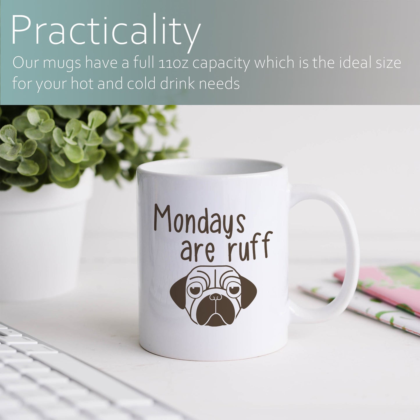 Mondays are ruff | Ceramic mug-Ceramic mug-Adnil Creations