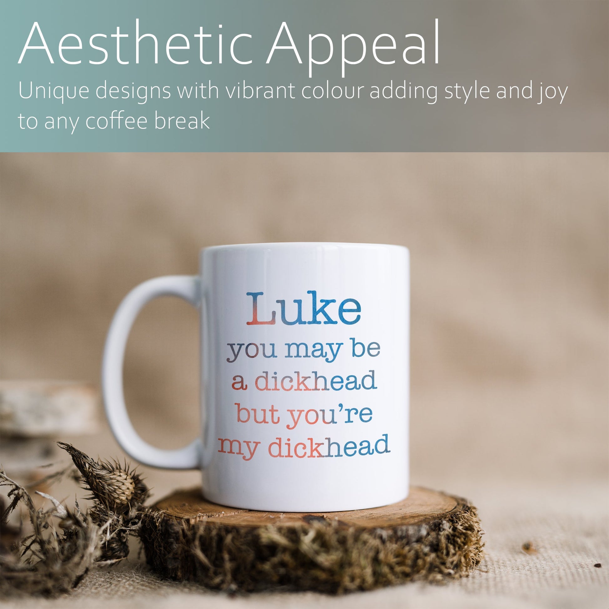 My dickhead personalised name | Ceramic mug-Ceramic mug-Adnil Creations