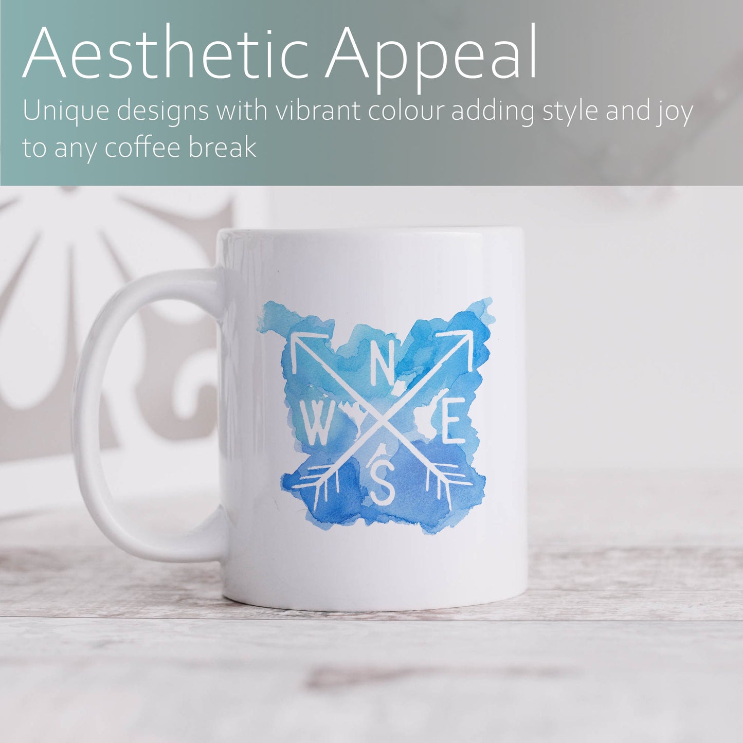 NESW Compass | Ceramic mug-Ceramic mug-Adnil Creations