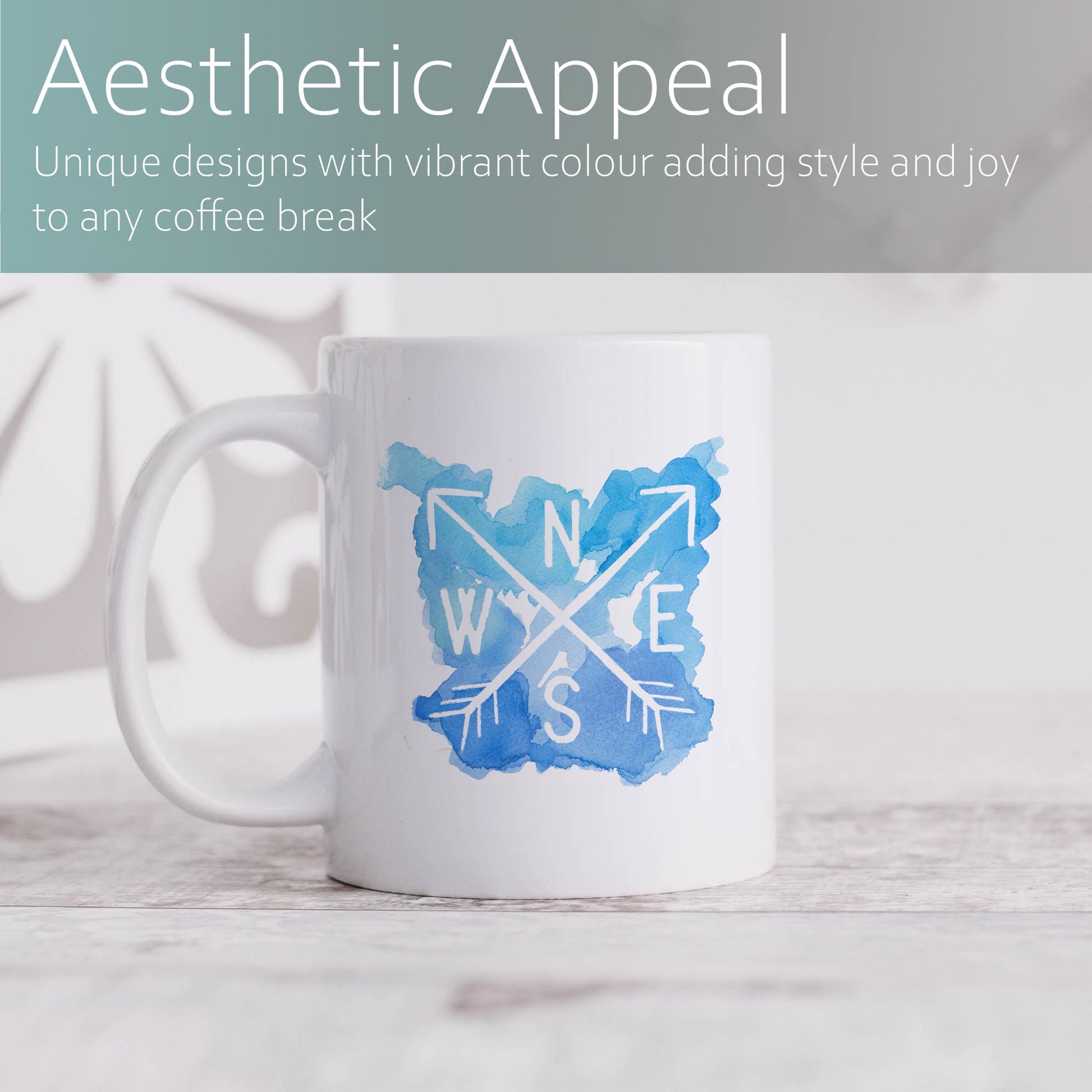 NESW Compass | Ceramic mug-Ceramic mug-Adnil Creations