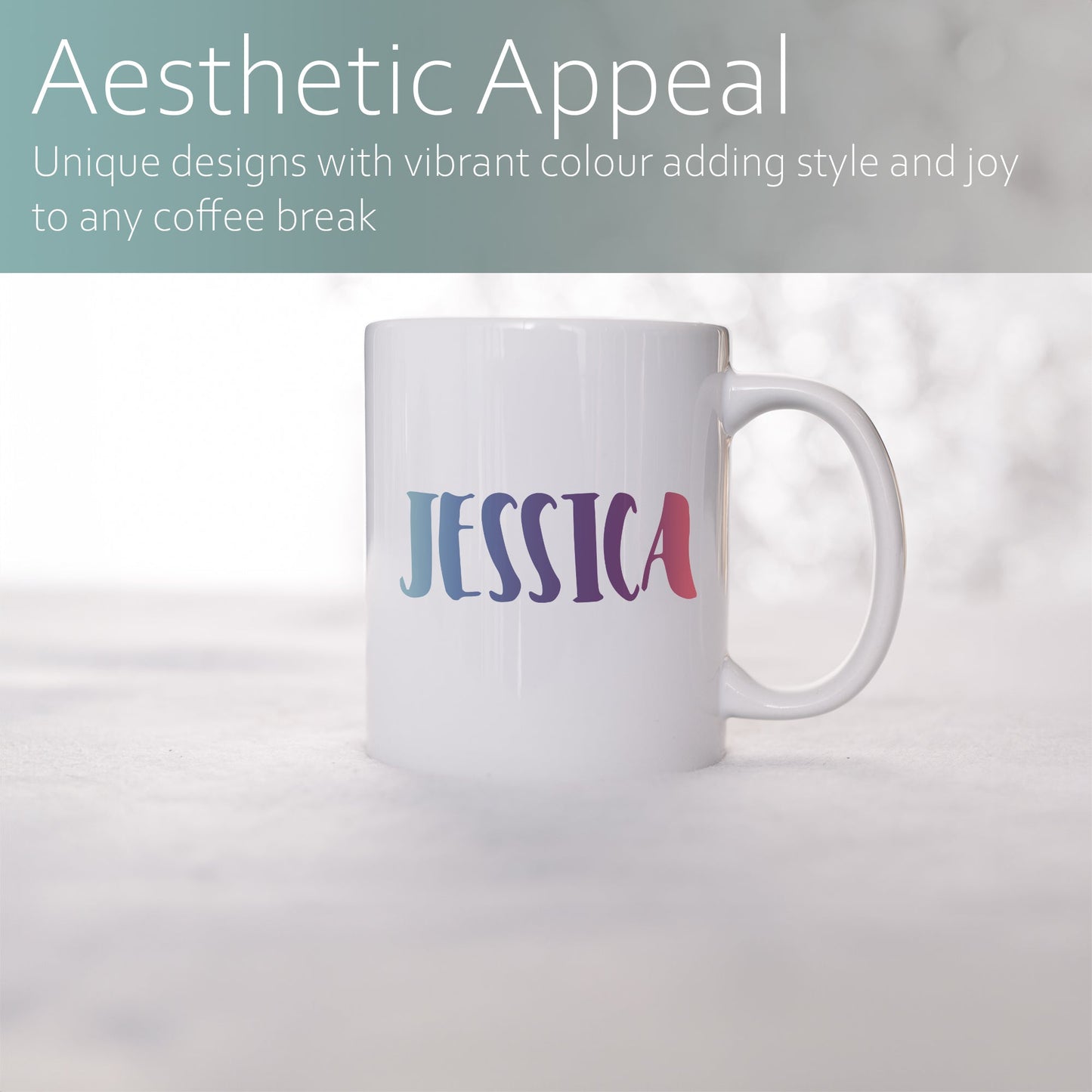 Pastel ombre personalised name | Ceramic mug-Ceramic mug-Adnil Creations