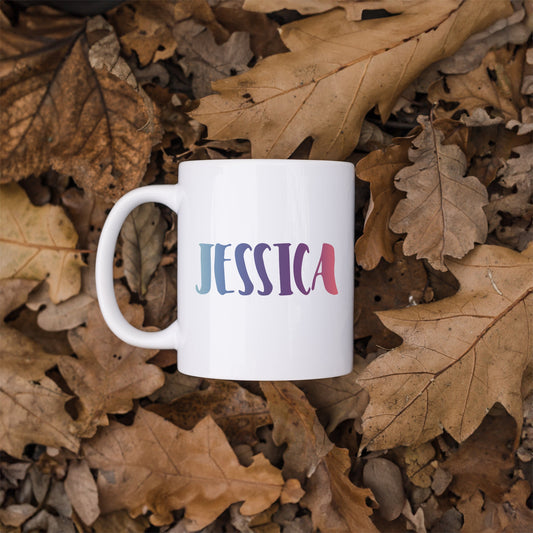 Pastel ombre personalised name | Ceramic mug-Ceramic mug-Adnil Creations