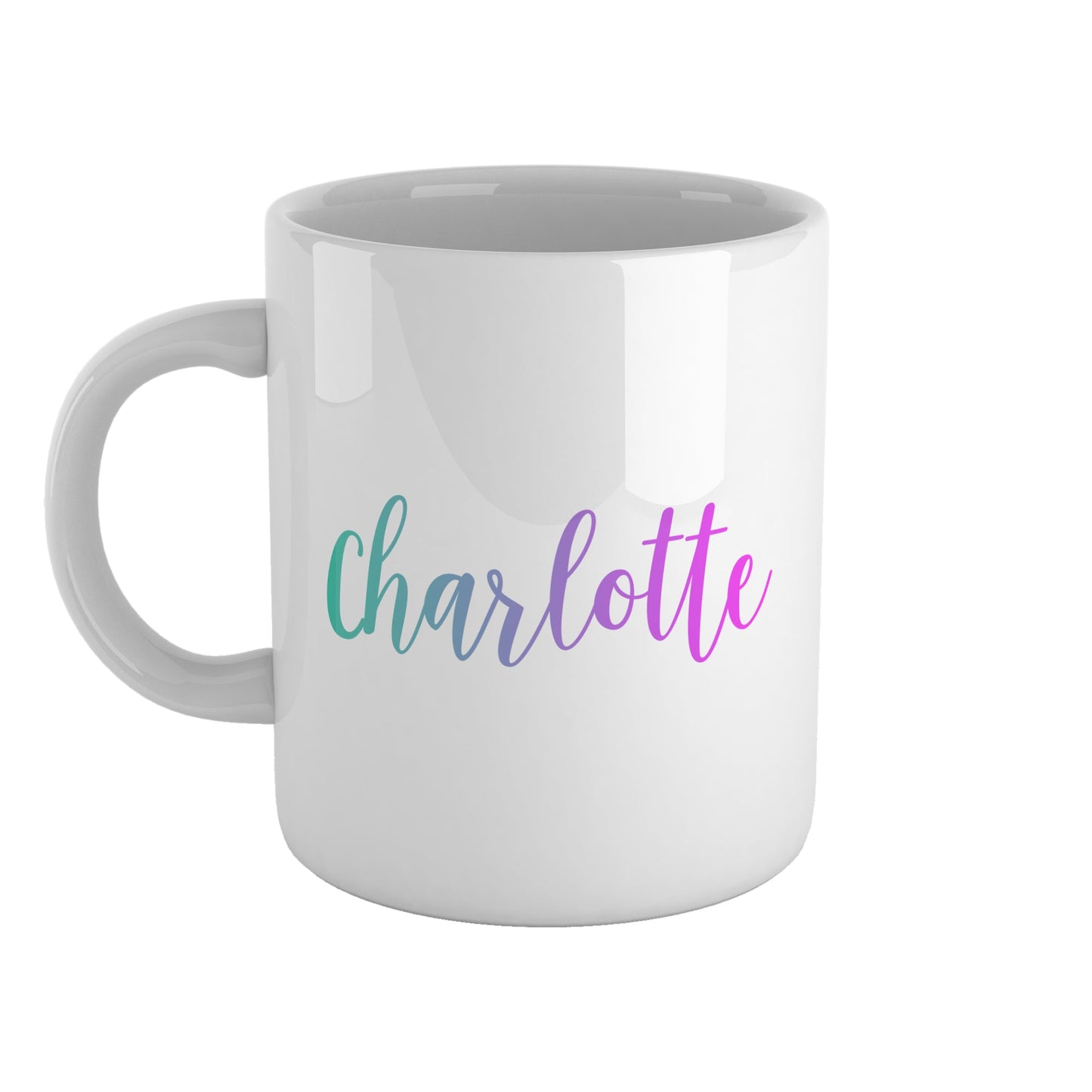 Pastel rainbow personalised name | Ceramic mug-Ceramic mug-Adnil Creations