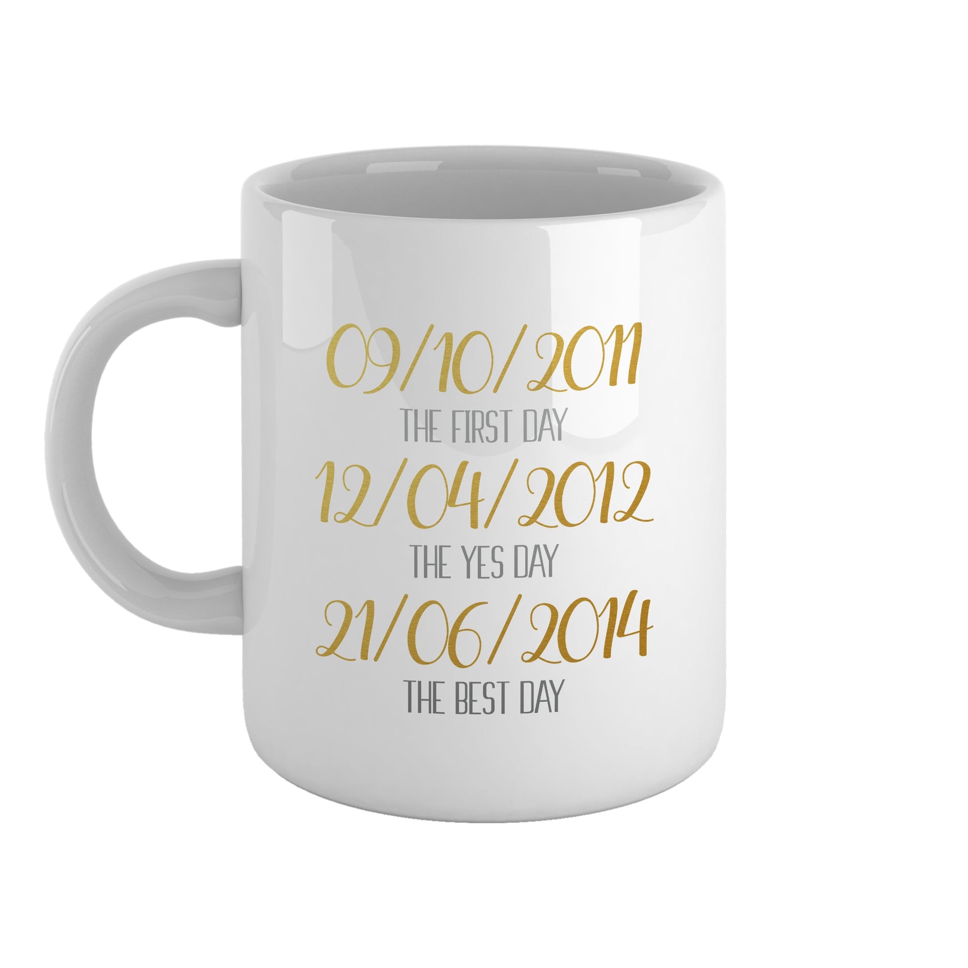 Personalised important dates | Ceramic mug-Ceramic mug-Adnil Creations