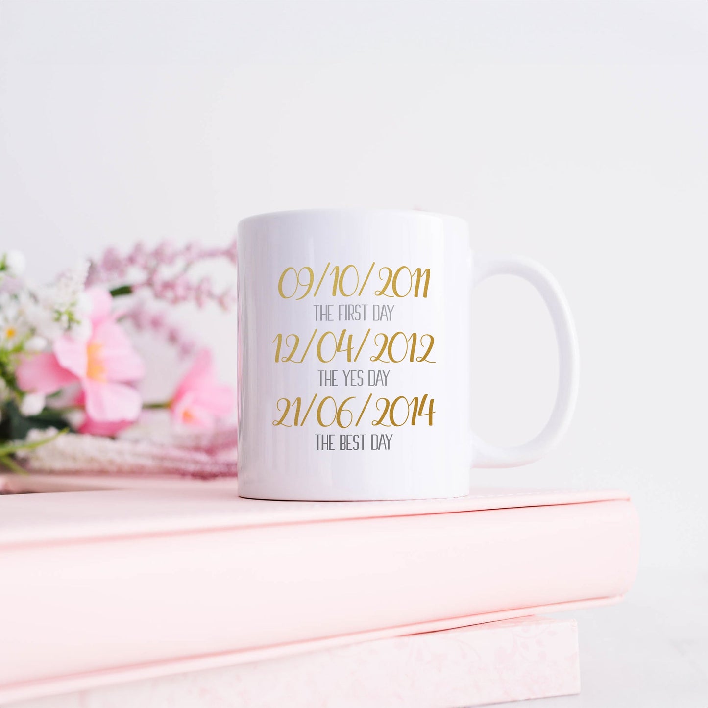 Personalised important dates | Ceramic mug-Ceramic mug-Adnil Creations