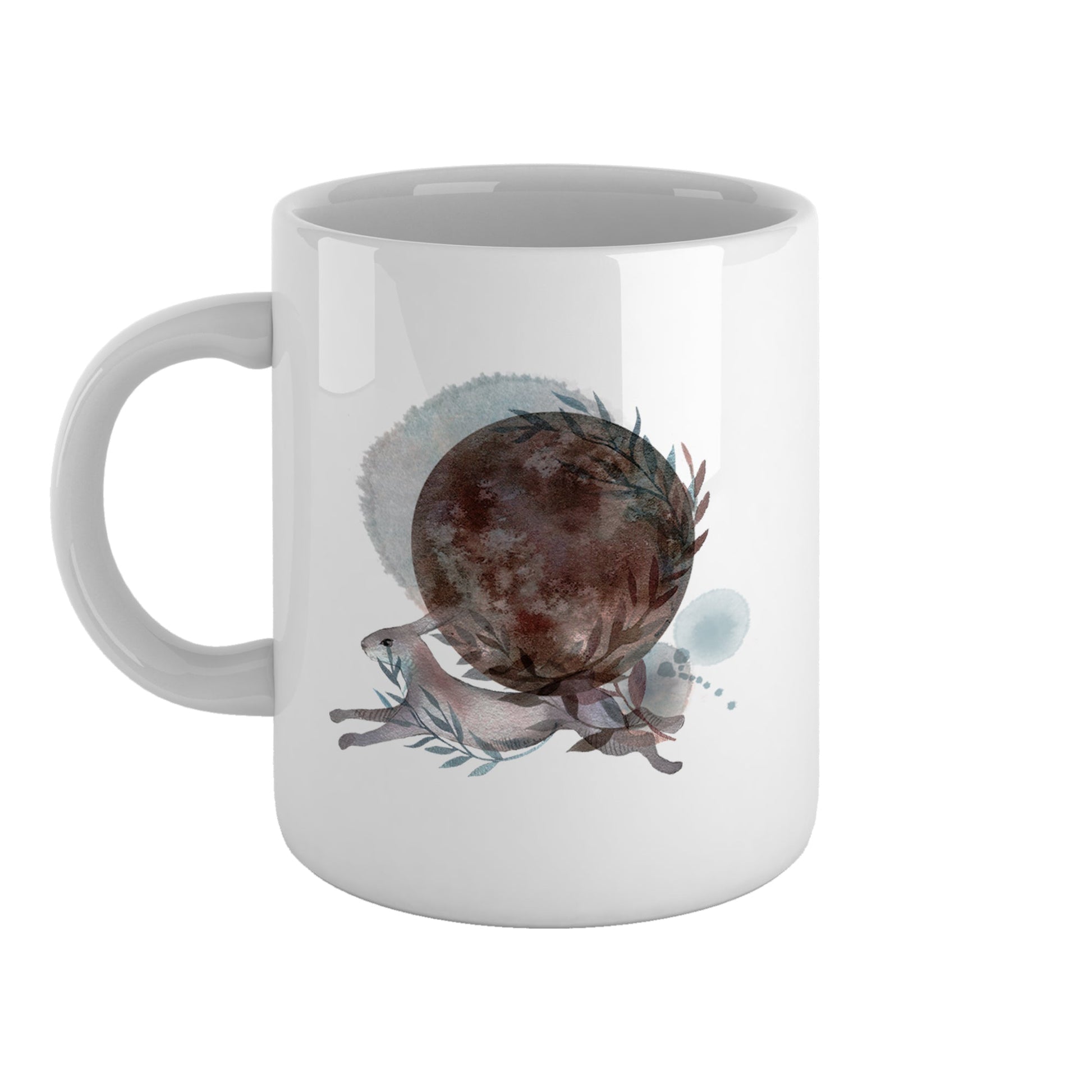 Rabbit and full moon | Ceramic mug-Ceramic mug-Adnil Creations