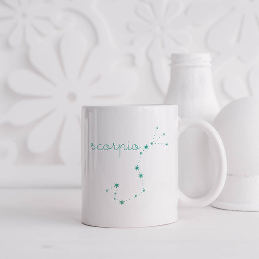 Scorpio constellation | Ceramic mug-Ceramic mug-Adnil Creations