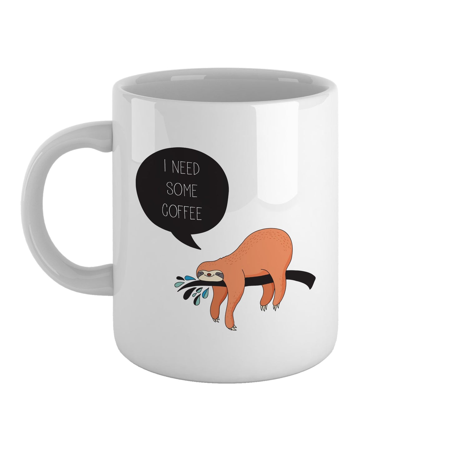 Sloth "I need some coffee" | Ceramic mug-Ceramic mug-Adnil Creations