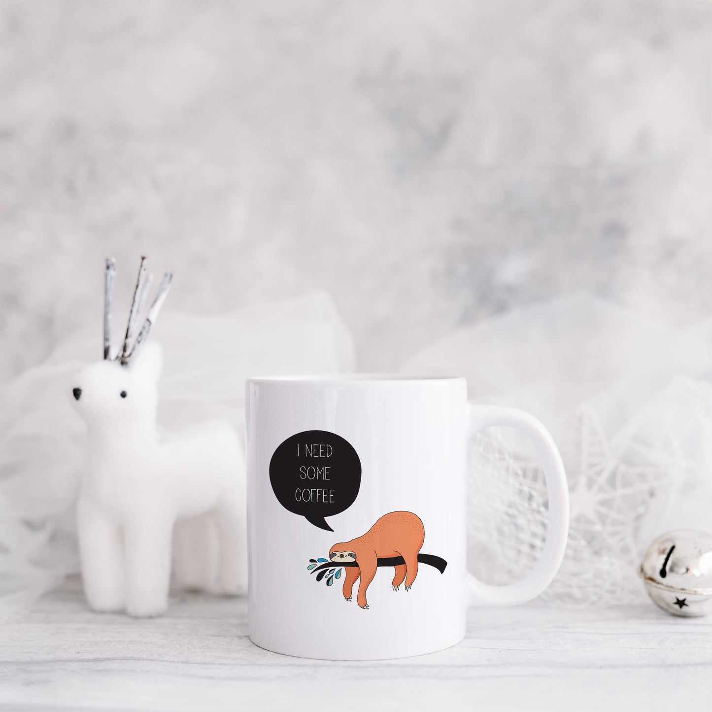 Sloth "I need some coffee" | Ceramic mug-Ceramic mug-Adnil Creations