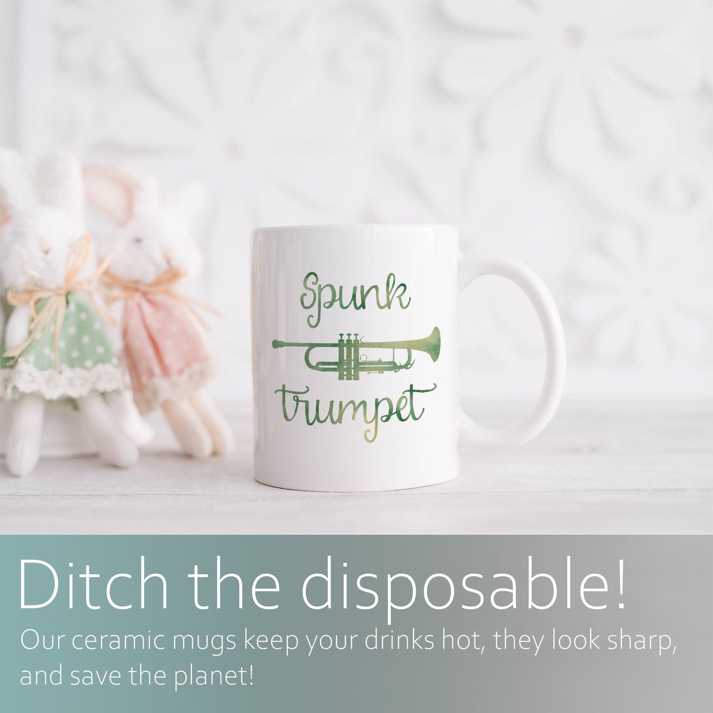 Spunk trumpet | Ceramic mug-Ceramic mug-Adnil Creations