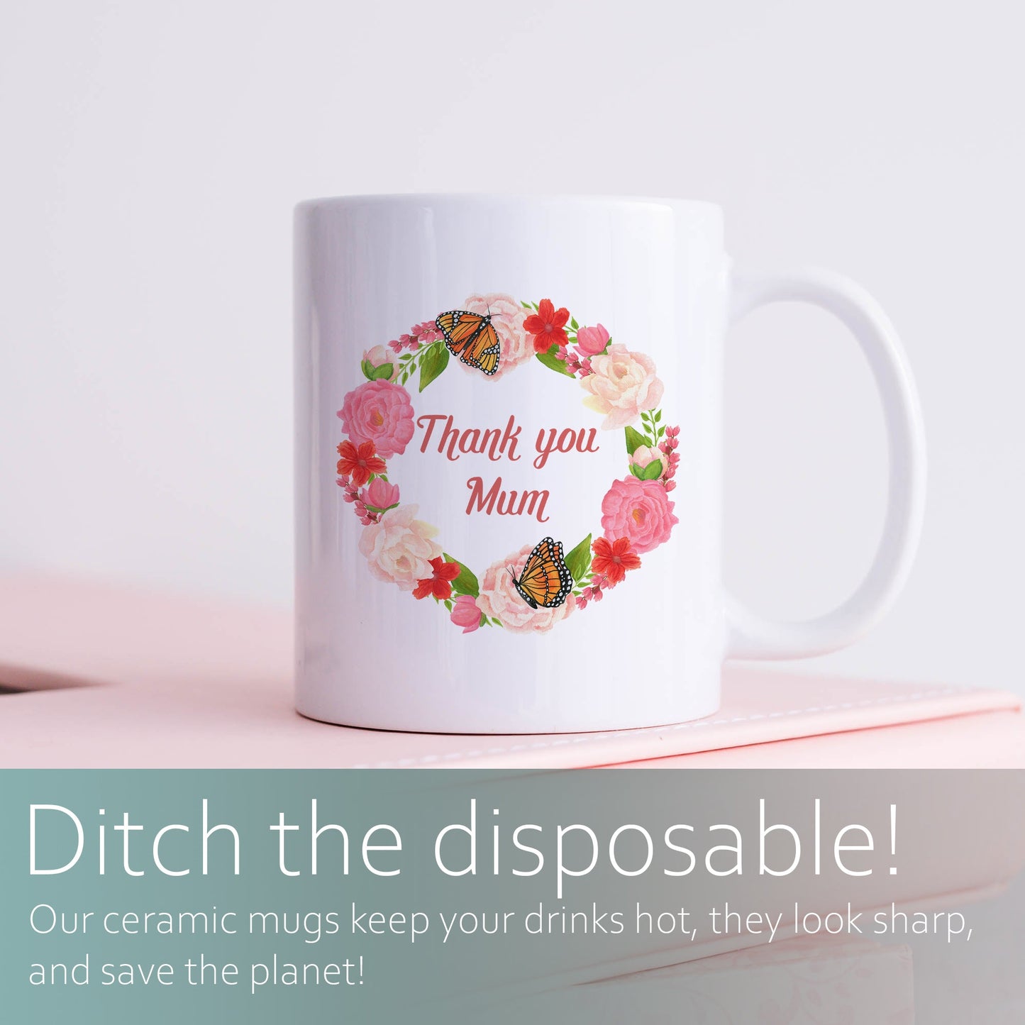 Thank you Mum | Ceramic mug-Ceramic mug-Adnil Creations