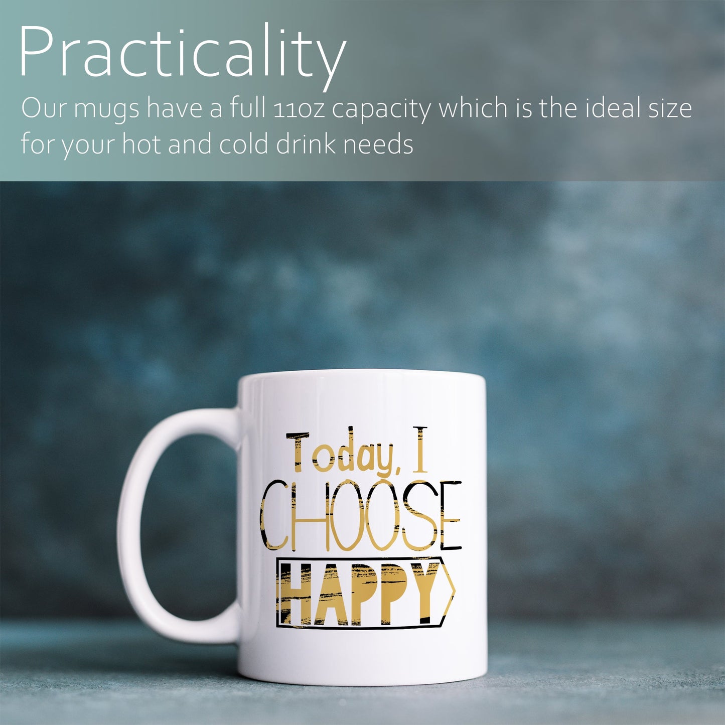 Today I choose happy | Ceramic mug-Ceramic mug-Adnil Creations