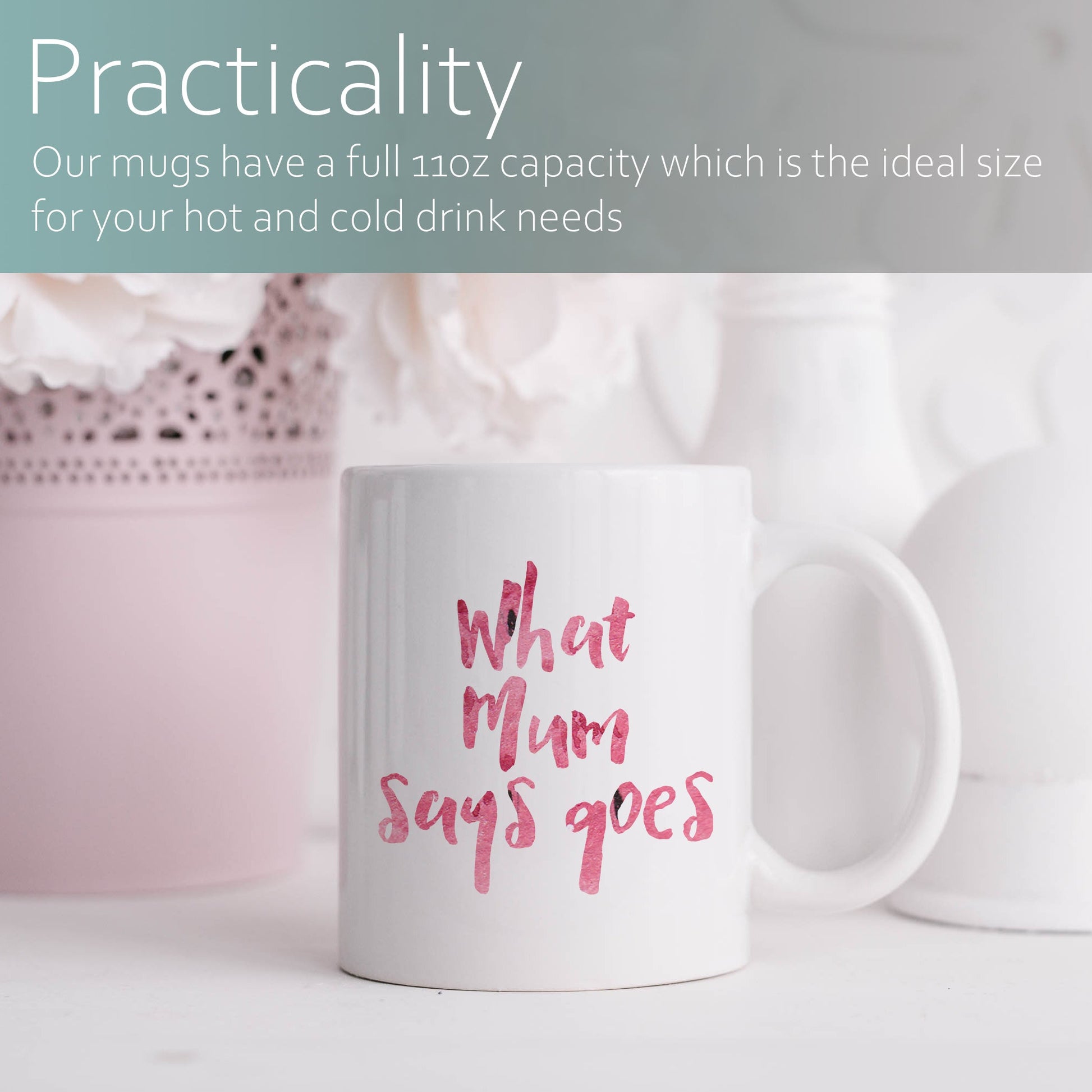 What Mum says goes | Ceramic mug-Ceramic mug-Adnil Creations