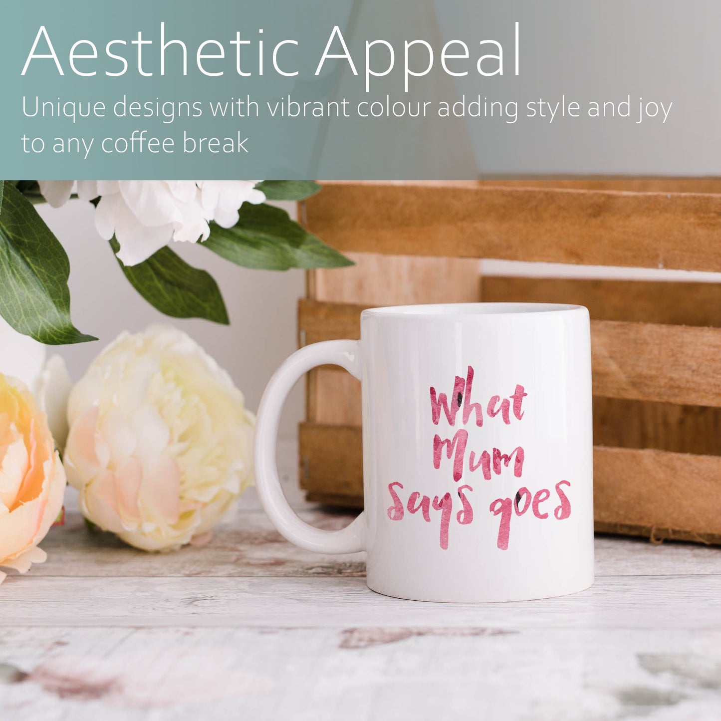 What Mum says goes | Ceramic mug-Ceramic mug-Adnil Creations