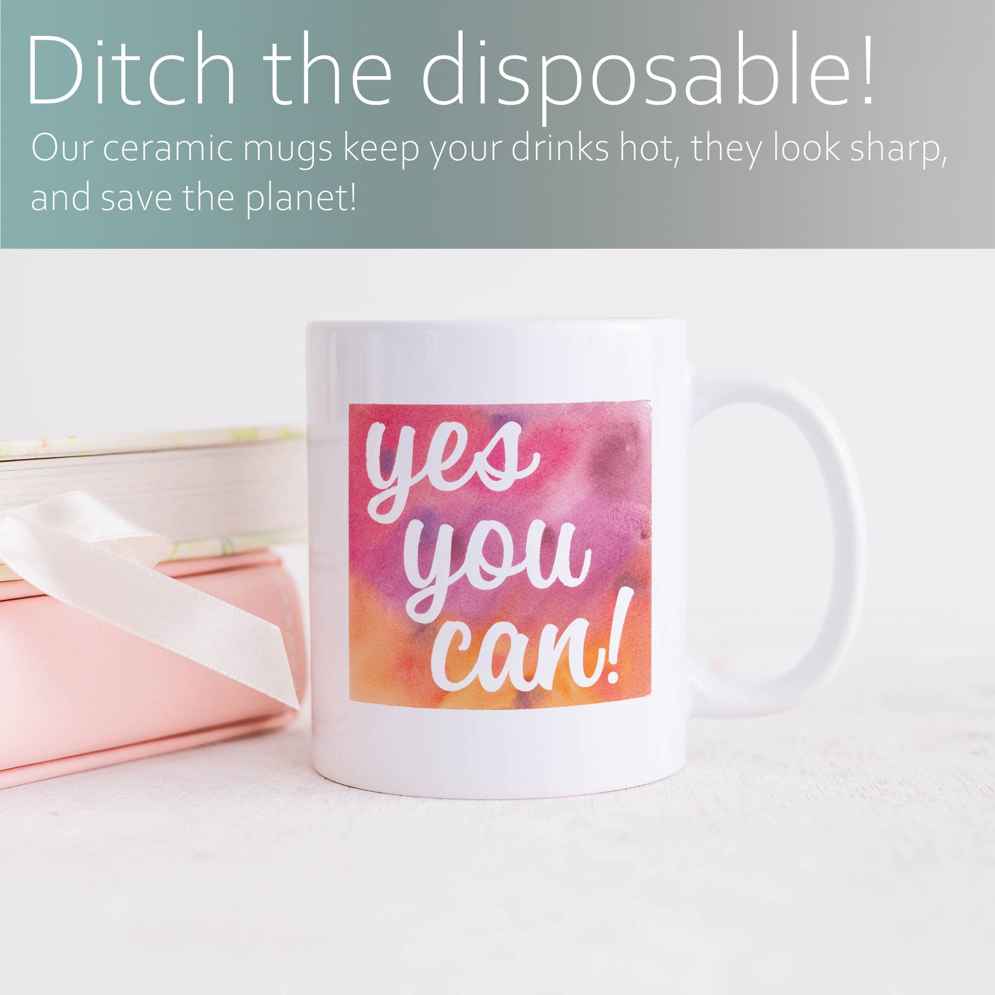 Yes you can | Ceramic mug-Ceramic mug-Adnil Creations