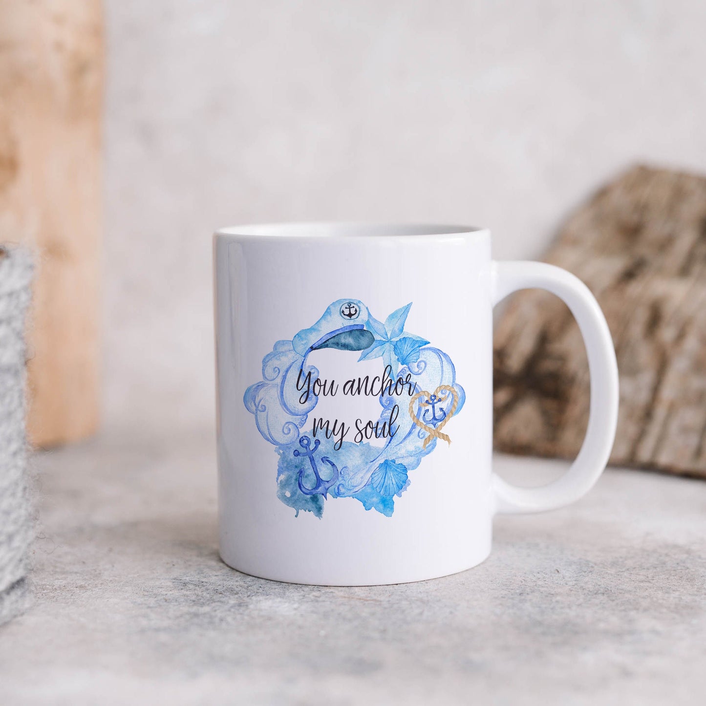 You anchor my soul | Ceramic mug-Ceramic mug-Adnil Creations