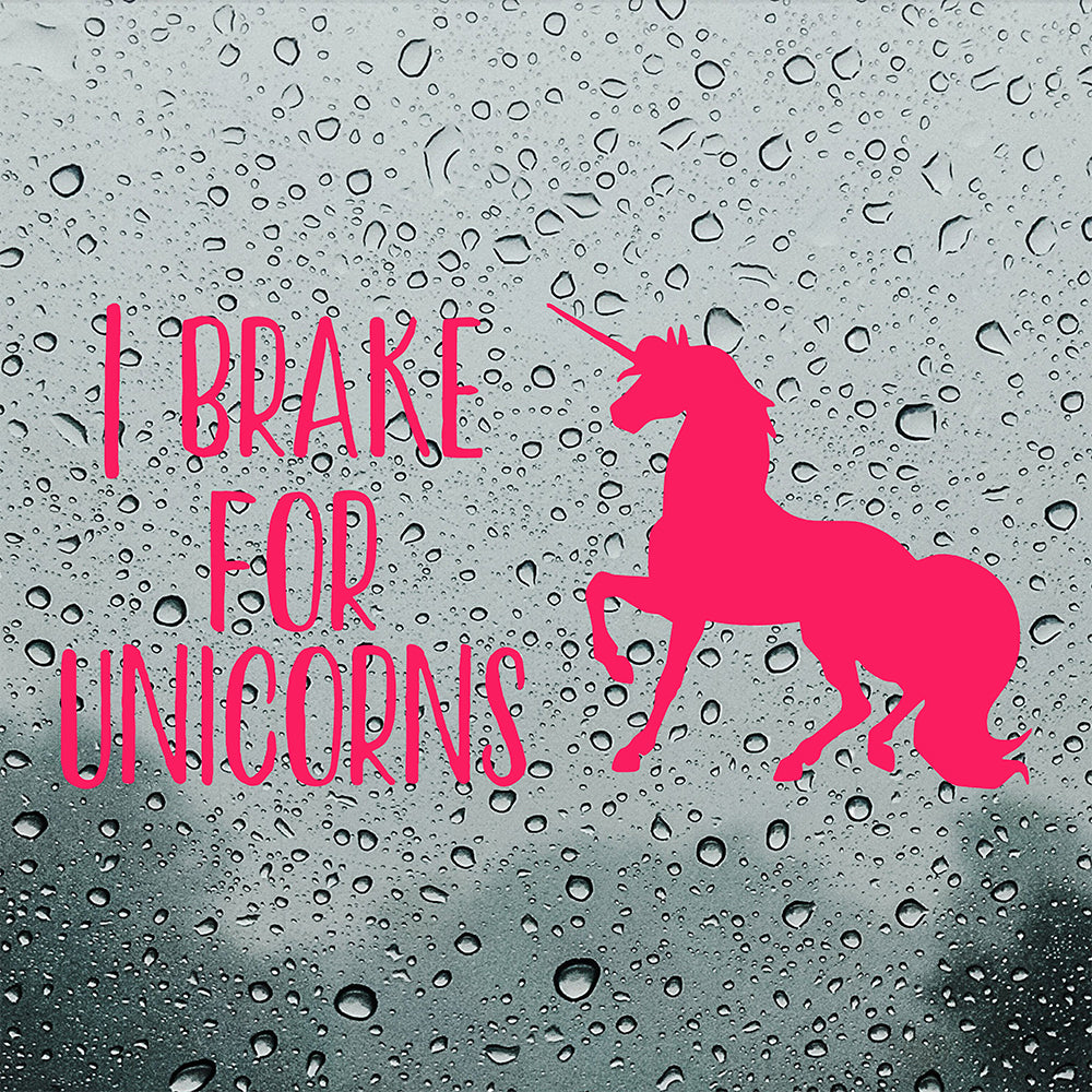 I brake for Unicorns | Bumper sticker-Bumper stickers-Adnil Creations