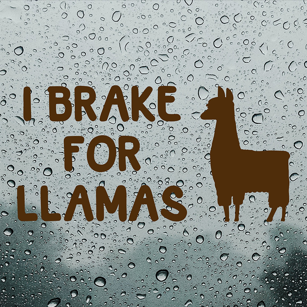 I brake for llamas | Bumper sticker-Bumper stickers-Adnil Creations