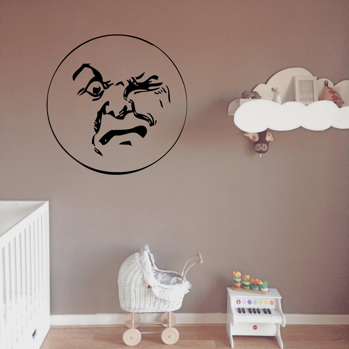 Moon face | Wall decal - Adnil Creations