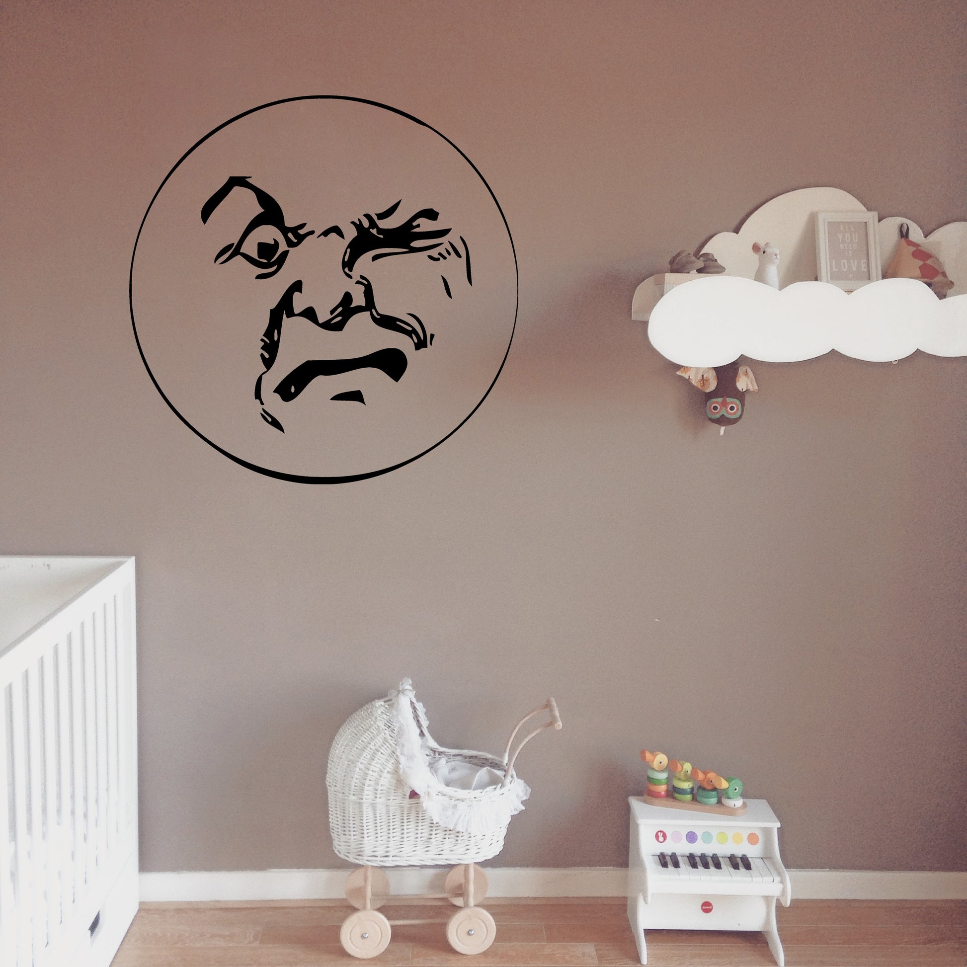 Moon face | Wall decal - Adnil Creations