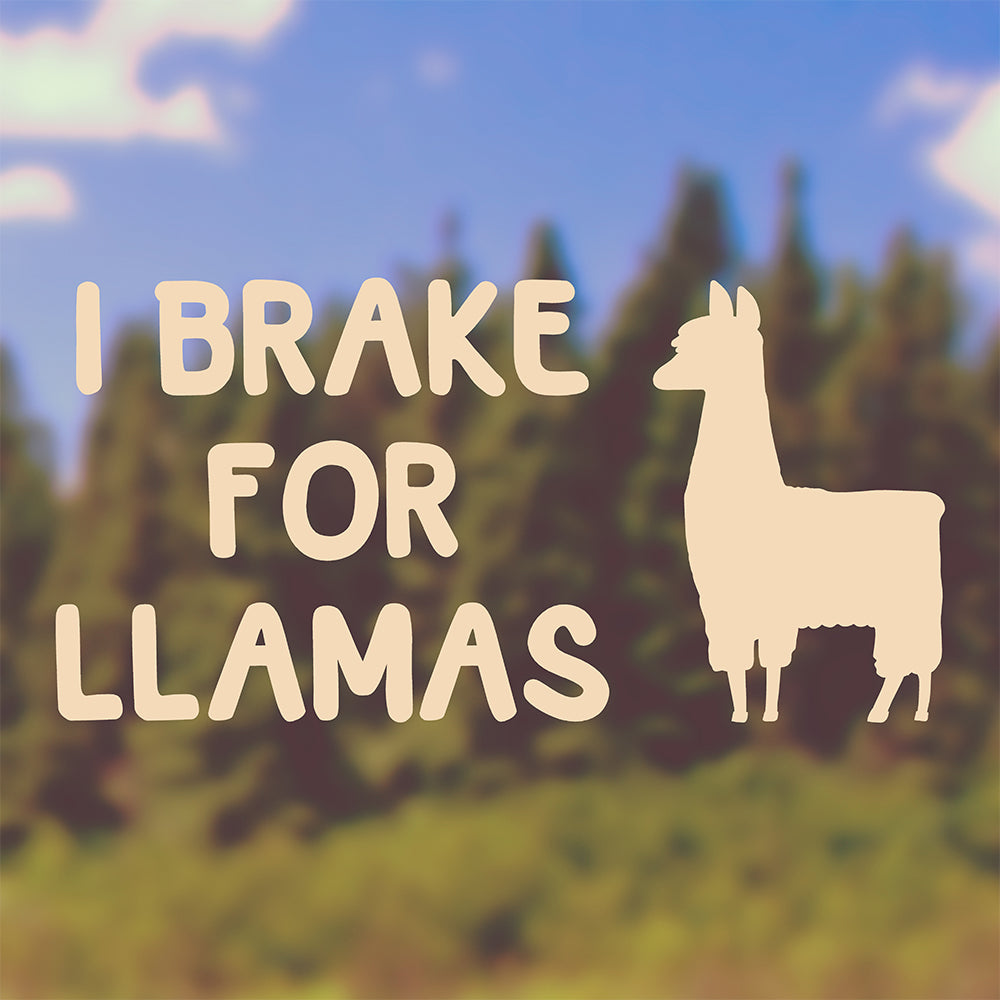 I brake for llamas | Bumper sticker-Bumper stickers-Adnil Creations