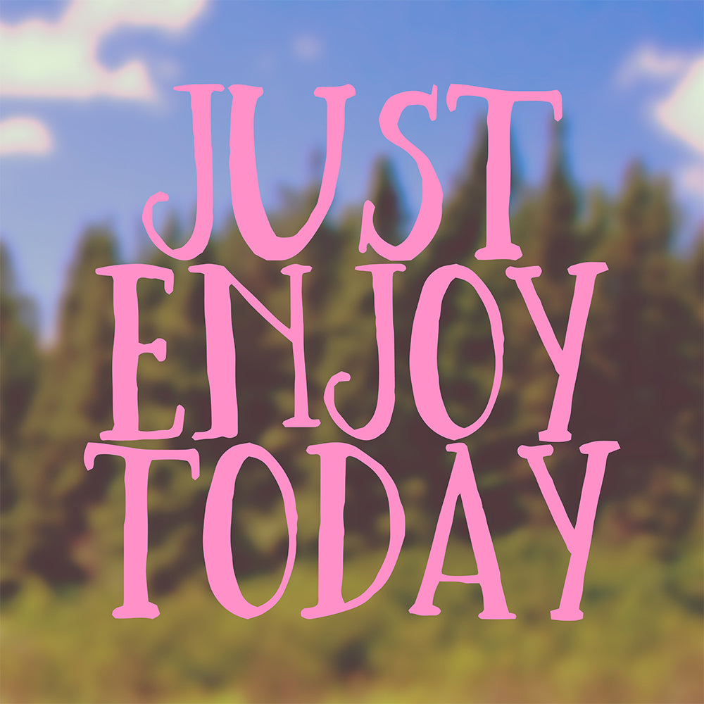 Just enjoy today | Bumper sticker-Bumper stickers-Adnil Creations