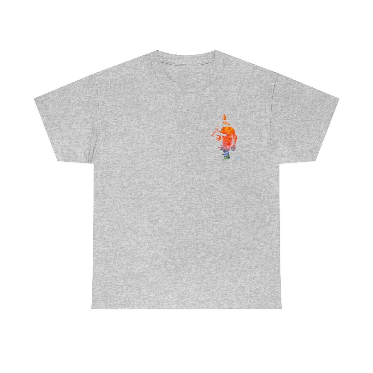 Watercolour Buddha Head Yoga Tee | Unisex Heavy Cotton Tee-T-Shirt-Adnil Creations