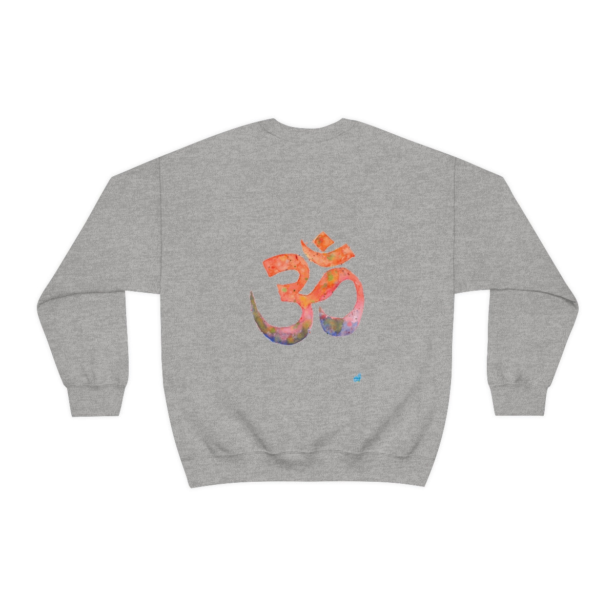 Watercolour Om | Yoga Sweater | Unisex Heavy Blend™ Crewneck Sweatshirt-Sweatshirt-Adnil Creations