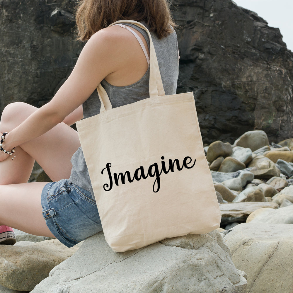 Imagine | 100% Cotton tote bag - Adnil Creations