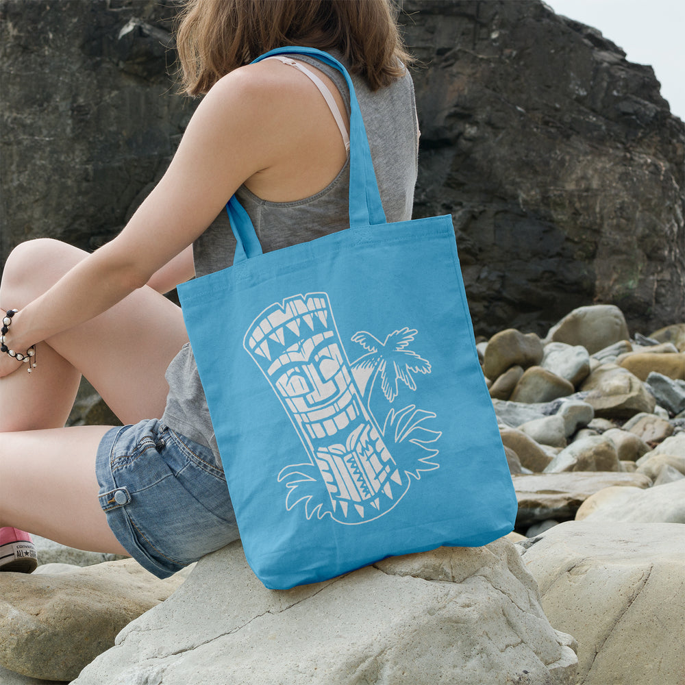 Laughing tiki | 100% Cotton tote bag - Adnil Creations