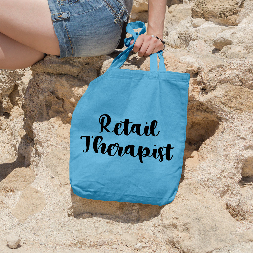 Retail therapist | 100% Cotton tote bag - Adnil Creations