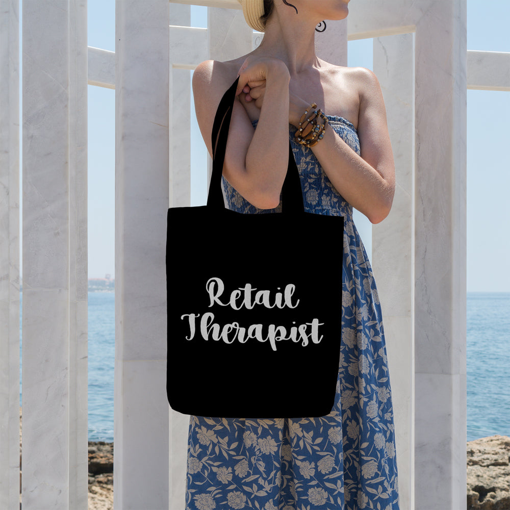 Retail therapist | 100% Cotton tote bag - Adnil Creations