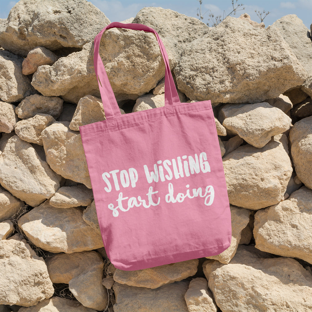 Stop wishing start doing | 100% Cotton tote bag - Adnil Creations