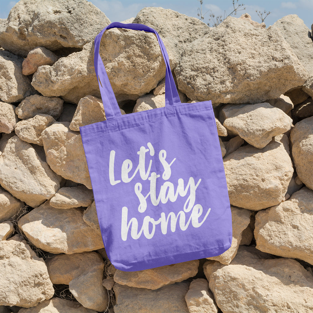 Let's stay home | 100% Cotton tote bag - Adnil Creations