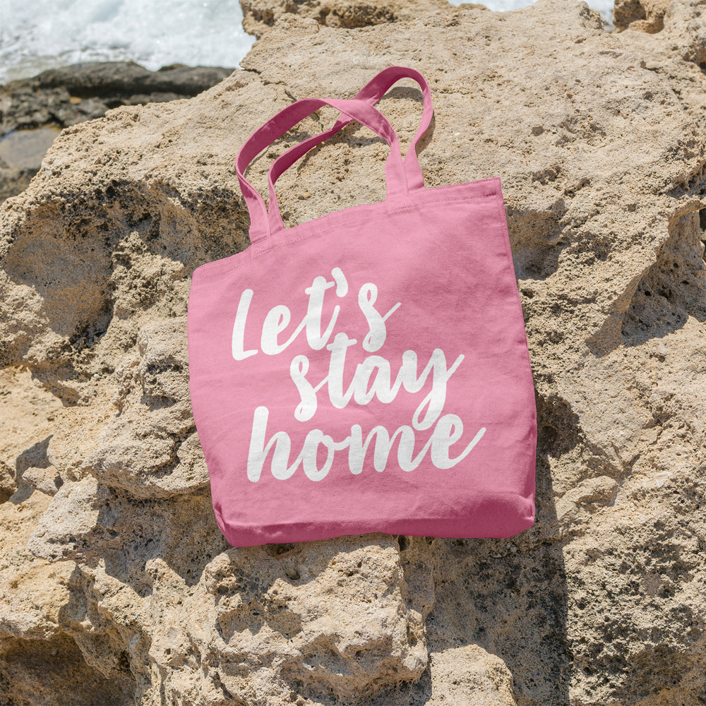 Let's stay home | 100% Cotton tote bag - Adnil Creations
